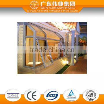 Guangdong factory 50 series heat insulation Horizontal Opening Pattern and aluminum Single Hung Windows Type top-hung window