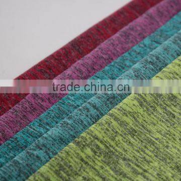 Grey Melange Polyester Viscose Spandex Jersey Fabric for Sweart Shirt photo-5