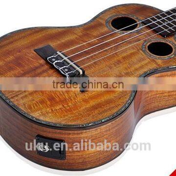 China Wholesale Special Two Holes Soundhole Tenor Acacia Wood Ukulele Classical Headstock photo-5