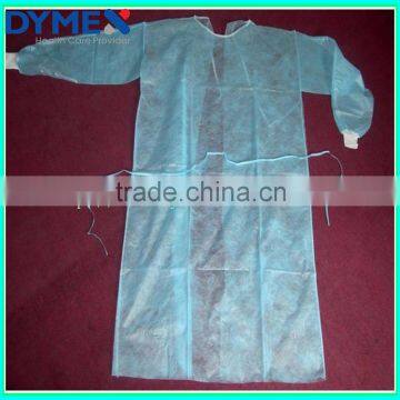 Nonwoven PP Disposable Hospital Waterproof Plastic Isolation Gown photo-2