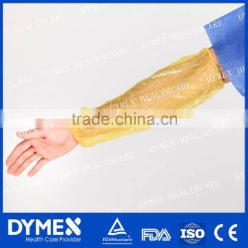 Yellow PE Waterproof Disposable Long Sleeve Cover with All Size