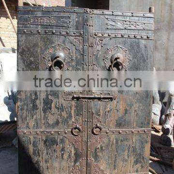 Chinese Antique Black Shanxi Recycle Elm Wood Folding Doors with frame                        
                                                Quality Choice