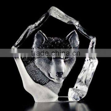 American Eskimo Dog Crystal Deep Carving