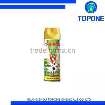 Hot Selling China TOPONE Brand 400ml Effective Indoor Anti Mosquito Spray