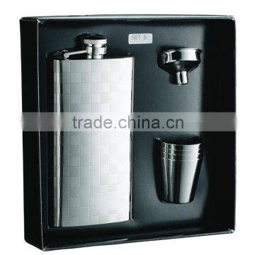 Gift Set of Hip Flask with Shot Glass and Funnel