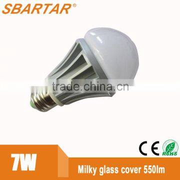 e27/b22 550lm 180 degree 7 watt led bulb