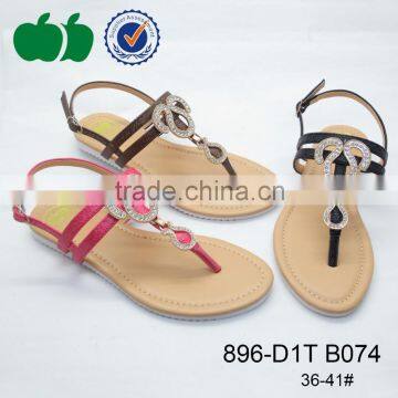 New style sexy lady beautiful flat sandal with tpr sole