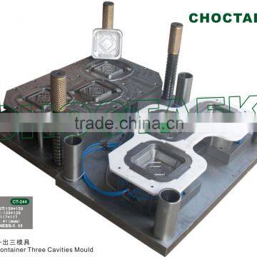 IVC Aluminium foil container mold with three cavities