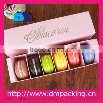 pink gold hot stamping macarons packing box