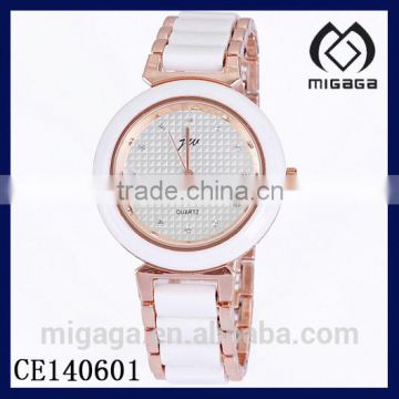 nice design alloy joint with fade ceramic cheap watch cheap fashion ceramic watch for women