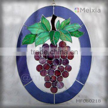 MF080218 wholesale tiffany style garden wall hanging glass decoration