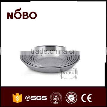 Round Plate ,stainless Steel Serving Tray for Snacks and Desserts photo-6