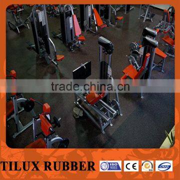 gray interlock rubber flooring tiles for gym indoor