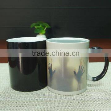 New Arrival Fashion Style color change unglazed ceramic mug