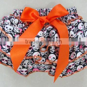 2014flowers with satin baby ruffle diaper cover baby bloomers whloesale