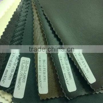 Knitted backing technic decorative leather