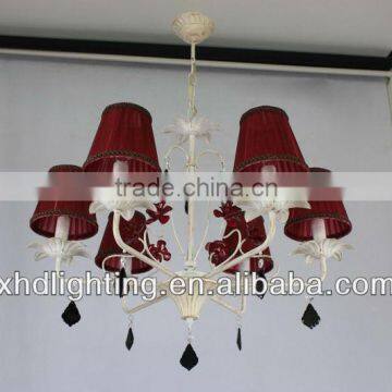 E14 antique pattern modern glass chandelier pendant lamp/ CE approved lighting fixture