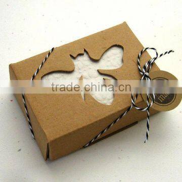 Kraft boxes Soap Box with Honey Bee Window