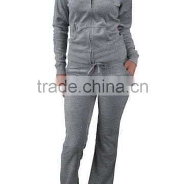 2016 China Sports Cheap Fashion Women Wholesale Velour Tracksuits With Hood for Lady photo-3
