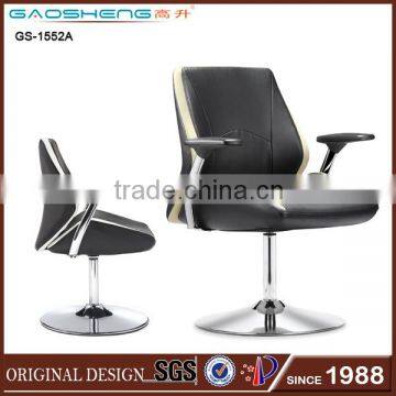 Genuine Leather swivel office chair no wheels for sale