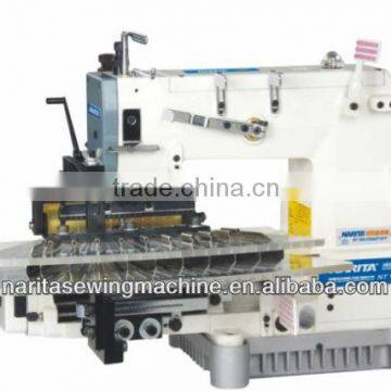 NT008-25064P 25 needle half-cylinder type back and forth driving double chain stitch machine on tuck fabric
