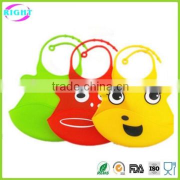 Facory price high quality silicone infant bib/waterproof bib