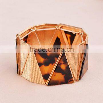 Fashion Jewelry 2016 Geometric Zinc Alloy Rose Gold Plated Leopard Bangle Bracelet photo-3