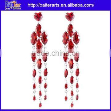 China Jewelry 925 Sterling Silver Wedding Day Earrings Drop Chandelier Earrings