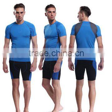 wholesale high quality top sale royal blue mens compression tshirt