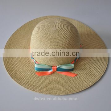 Wholesales Beautiful Band Classy Design Ladies Straw Hat 2015