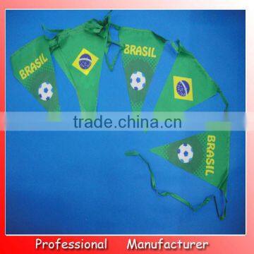 triangle hanging flag,Brasil pennant bunting banner,country pennant