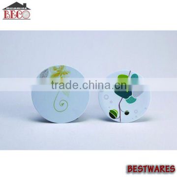 Unique design eco friendly melamine plastic food round cutting board