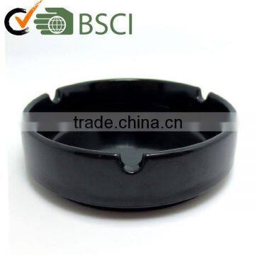 Good quality black round melamine cigarettes tray indoor ashtray