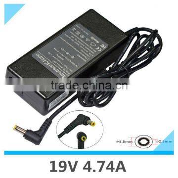 adapter for Acer laptop 19v 4.74a 90w,high copy laptop ac adapter 19.5v 4.74a For Acer 5.5*2.5mm Laptop AC Adapter