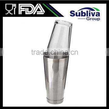 Hot Sell Stainless Steel 304 Boston Cocktail Shaker With Glass                        
                                                Quality Choice