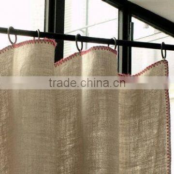 Plain natural linen curtain-design 3