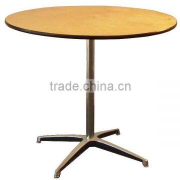 30" Round Bar Height Plywood Pedestal Restaurant Dining Table