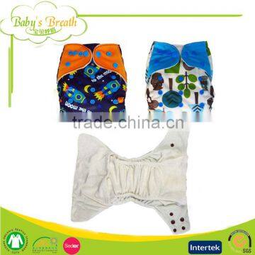 PBT-02 Baby's Breath Double Wings Cartoon Printed Elastic Nappy Healthy Reusable Cloth Diaper