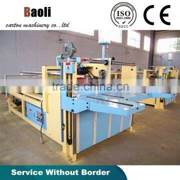 BZX-2800 Manual operate semi-automatic carton box gluing machine / corrugated paperboard gluing