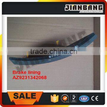 SINOTRUK HOWO truck parts:Brake lining .AZ9231342068