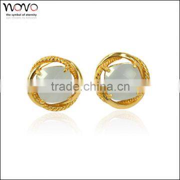 gold earring jewery 2015 new stone Fashion Women's Earrings2 gram gold beautiful designed earrings