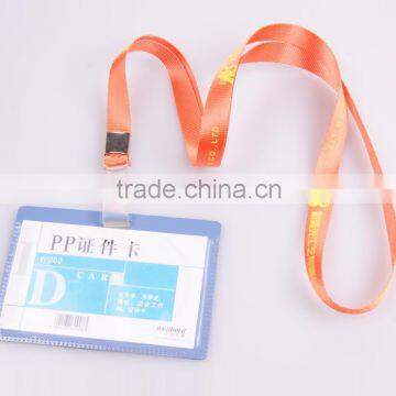 Customized orange lanyards with ID card holder, Customized lanyards