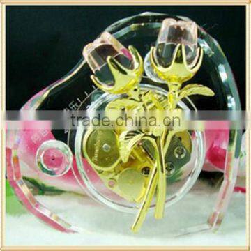 2016 Wedding Artificial K9 glass crystal handcrank music box                        
                                                Quality Choice