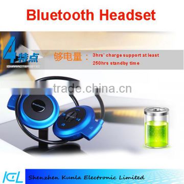 Hot sales Universal Wireless Stereo Bluetooth Earphone Sport Headset with Built-in Microphone For iPhone Samsung