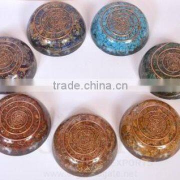 Orgone Energy Chakra Dome Set : Manufacturer Of All type Of Agate Orgonite Product at Wholesale Price