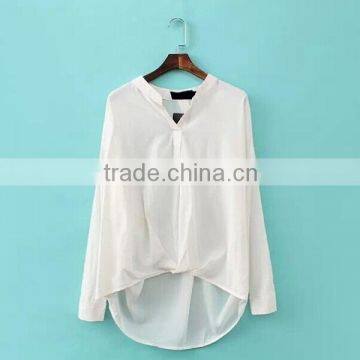 Ladies clothing manufacturer high quality 2015 new design cotton ladies blouse