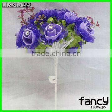 Artificial purple wedding decorations wholesale bride flower