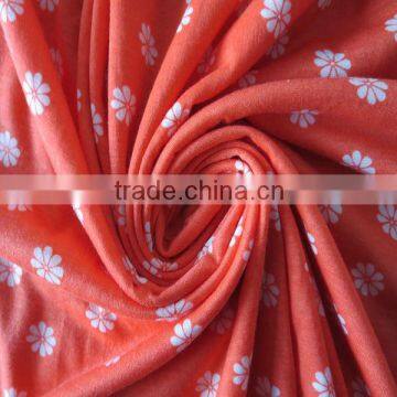 popular design 100% Polyester knitted fabric,30S poly spun printed knitted fabric manufacturer