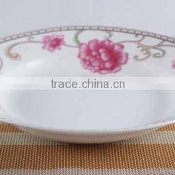 Ceramic bone china soup plate, hongshun brand names porcelain dinner set