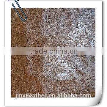 JRLW043 flower design pvc synthetic &artifical leather for wallpaper guangzhou china factory dirtect sell